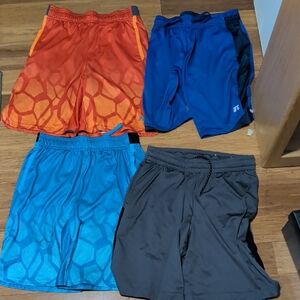 Boy's Athletic Shorts Set - Blue, Orange, Black